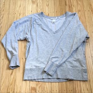 H & M gray v neck sweatshirt